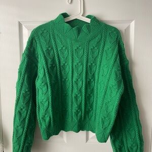 Textured high neck sweater